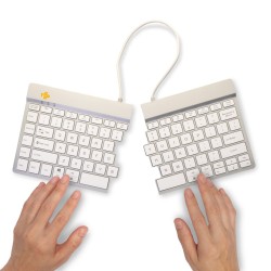 Klawiatura R-Go Tastatur Split Break Us-Layout Bluetooth Weiăź