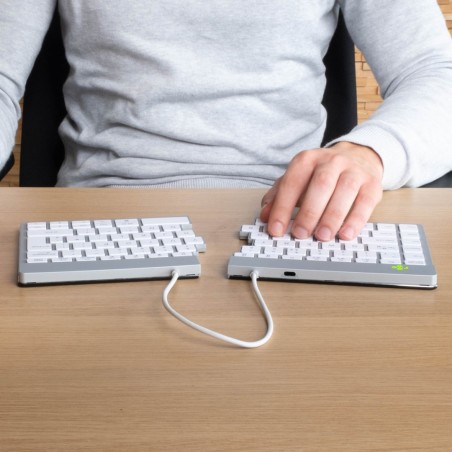 Klawiatura R-Go Tastatur Split Break Us-Layout Bluetooth Weiăź