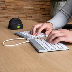 Klawiatura R-Go Tastatur Split Break Us-Layout Bluetooth Weiăź