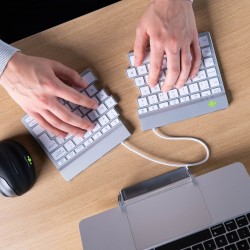 Klawiatura R-Go Tastatur Split Break Us-Layout Bluetooth Weiăź
