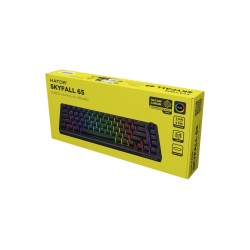 Hator Skyfall 65 Wired Klawiatura Uniwersalne Usb Qwerty Angielski Czarny