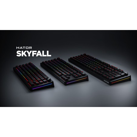 Hator Skyfall 65 Wired Klawiatura Uniwersalne Usb Qwerty Angielski Czarny