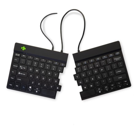 R-Go Tools Ergonomiczna Klawiatura R-Go Split Break V2 Z Oprogramowaniem Break, Qwerty_Us, Przewodowa, Czarna