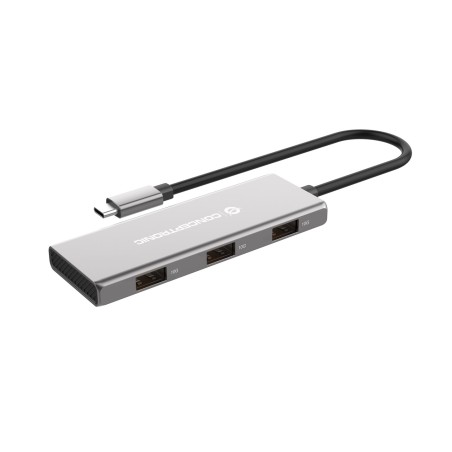 Conceptronic Hubbies17G Huby I Koncentratory Usb 3.2 Gen 2 (3.1 Gen 2) Type-C 10000 Mbit/S Szary
