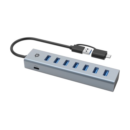 Conceptronic Hubbies21Gp Huby I Koncentratory Usb 3.2 Gen 1 (3.1 Gen 1) Type-A 5000 Mbit/S Szary