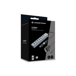 Conceptronic Hubbies21Gp Huby I Koncentratory Usb 3.2 Gen 1 (3.1 Gen 1) Type-A 5000 Mbit/S Szary