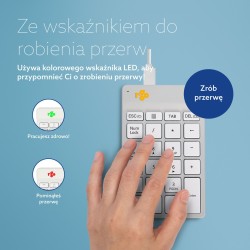 Klawiatura Numeryczna Numpad Ścienna Kabel Biała