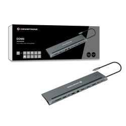 Stacja Dokująca Conceptronic 12-1 Usb-C- 2Xhdmi/3Xusb-A/Dp/+ 18Cm Gr