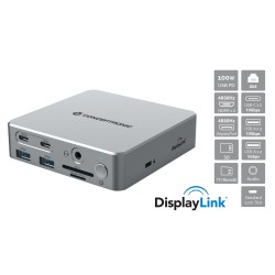 Stacja Dokująca Conceptronic 15-1 Usb-C- 2Xhdmi/2Xusb-C/4Xusb-A/+80W Si