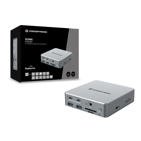 Stacja Dokująca Conceptronic 15-1 Usb-C- 2Xhdmi/2Xusb-C/4Xusb-A/+80W Si