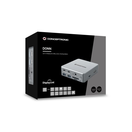 Stacja Dokująca Conceptronic 15-1 Usb-C- 2Xhdmi/2Xusb-C/4Xusb-A/+80W Si