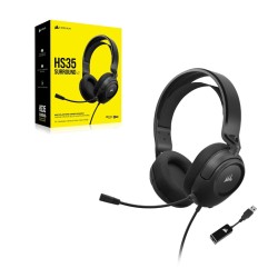 Corsair Hs35 Surround V2 Zestaw Słuchawkowy Przewodowa Opaska Na Głowę Gaming Czarny