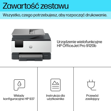 Hp Officejet Pro 9120B Bezprzewodowe All-In-One W Kolorze Drukarka, Drukowanie Dwustronne  Kopiowanie, Skanowanie