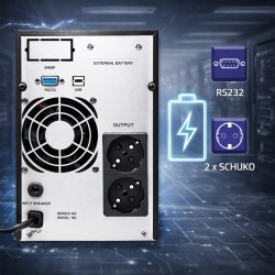 Qoltec 52640 Zasilacz Awaryjny Ups Pure Sine Wave | 1Kva | 800W | Avr | Lcd | Czysty Sinus