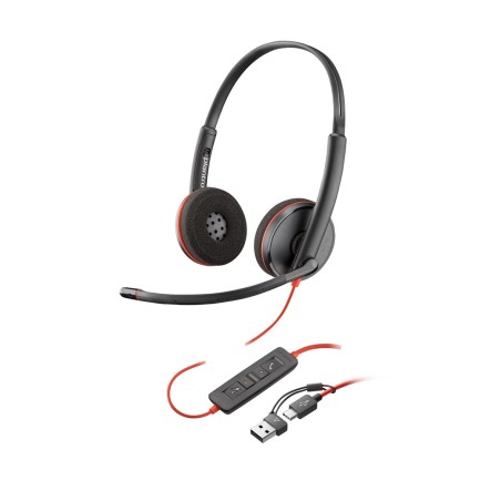 Słuchawki Poly Blackwire 3220 Stereo Usb-C Black Headset +Usb-C/A Adapter (Box) 8X228Aa
