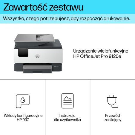 Hp Officejet Pro 9120E Bezprzewodowe All-In-One W Kolorze Drukarka, Instant Ink  Drukowanie Dwustronne