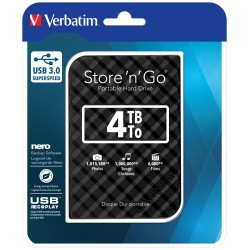 Verbatim Przenośny Dysk Twardy Store 'N' Go Usb 3.0 Portable Hard Drive 4 Tb — Czarny
