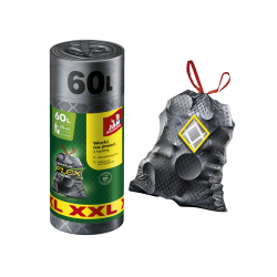 Jan Niezbędny Worki Na Śmieci Magnum Flex Z Taśmą 60L 20Szt. Szare 353487
