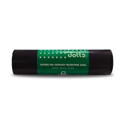 Worki Na Śmieci 240L 10Szt. Dotts Super Mocne (Ldpe) 30Mic Czarne