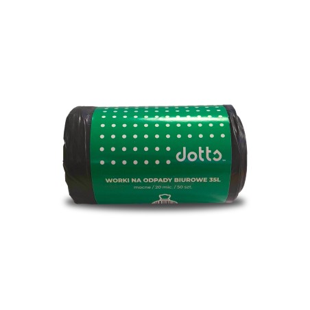 Worki Na Śmieci 35L 50Szt. Dotts Mocne (Ldpe) 20Mic Czarne