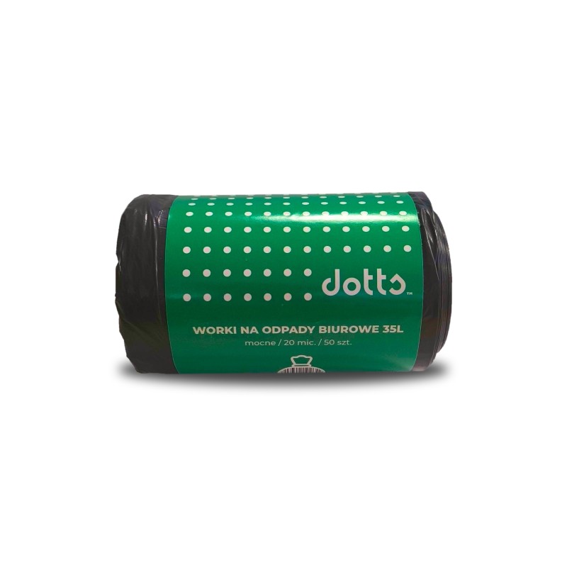 Worki Na Śmieci 35L 50Szt. Dotts Mocne (Ldpe) 20Mic Czarne