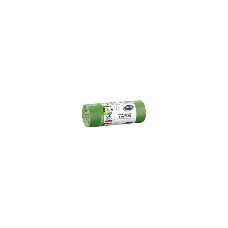Stella Worki 35L Do Segregacji Szkła, Zielone Z Uszami Ldpe (20 Szt.) 032198