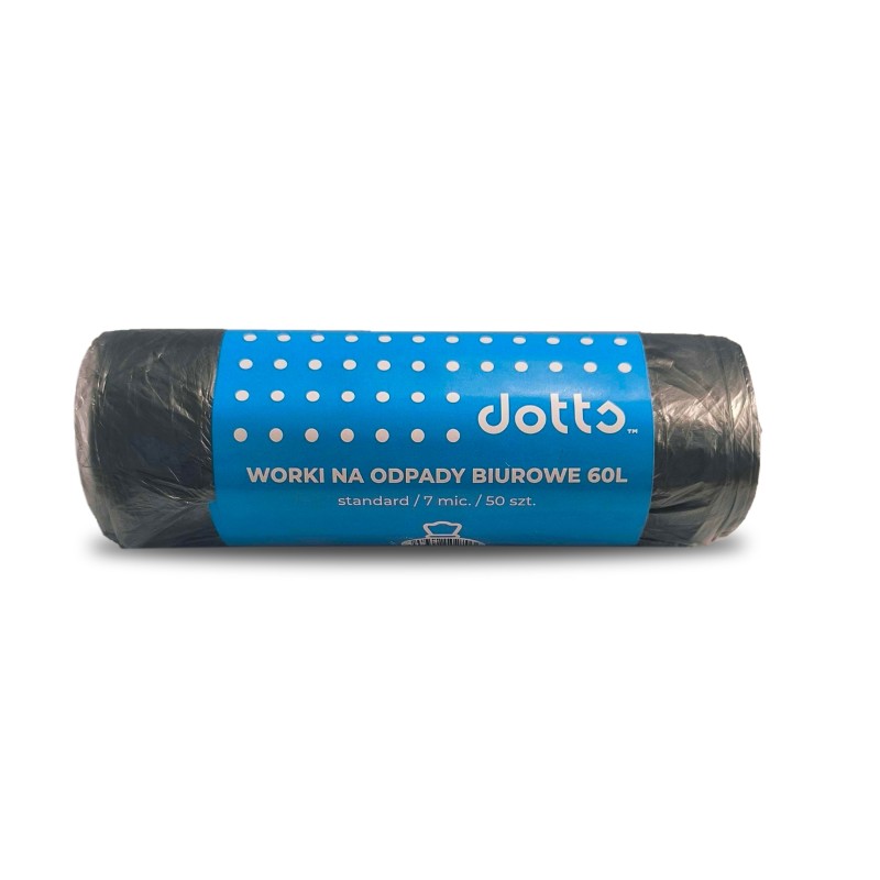 Worki Na Śmieci 60L 50Szt. Dotts Standard (Hdpe) 7Mic Czarne