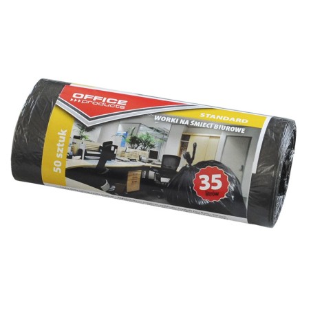 Worki Na Śmieci Biurowe Standard (Hdpe) 35L 50Szt. Czarne Office Products 22021113-05