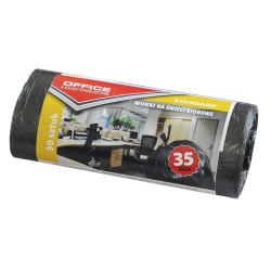 Worki Na Śmieci Biurowe Standard (Hdpe) 35L 50Szt. Czarne Office Products 22021113-05