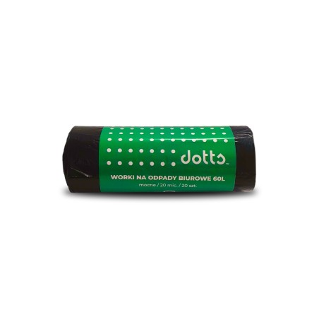 Worki Na Śmieci 60L 20Szt. Dotts Mocne (Ldpe) 20Mic Czarne