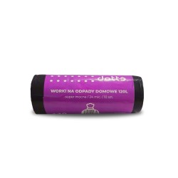 Worki Na Śmieci 120L 10Szt. Dotts Super Mocne (Ldpe) 24Mic Czarne