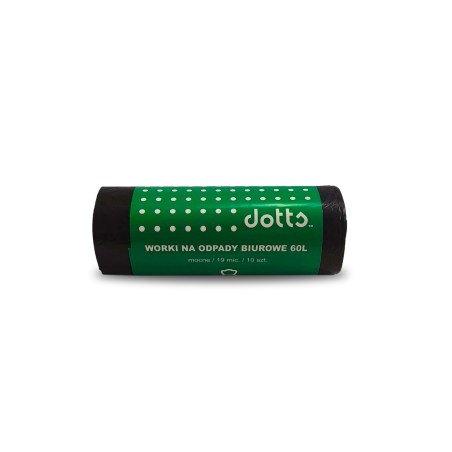Worki Na Śmieci 60L 10Szt. Dotts Mocne (Ldpe) 19Mic Czarne