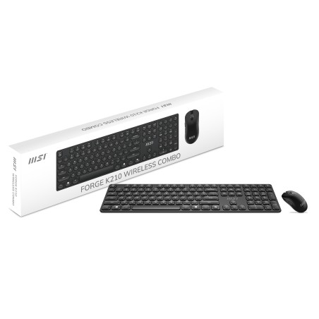 Zestaw Klawiatura + Mysz Msi Forge K210 Wireless Mouse And Keyboard Combo Bezprzewodowe Czarne
