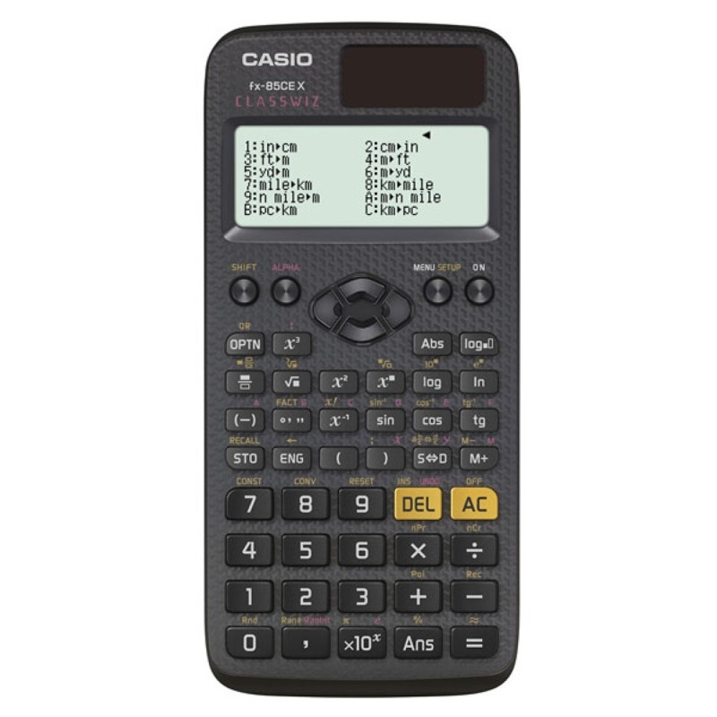 Casio Fx-85Cex Kalkulator Naukowy, Biurowy, Szkolny, 379 Funkcji, 77X166Mm, Czarny