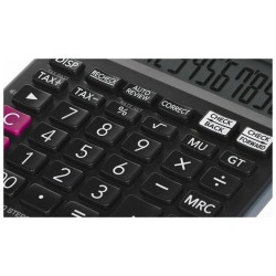 Casio Kalkulator Biurowy Mj-120D Plus Czarny, 12 Cyfrowy Wyświetlacz