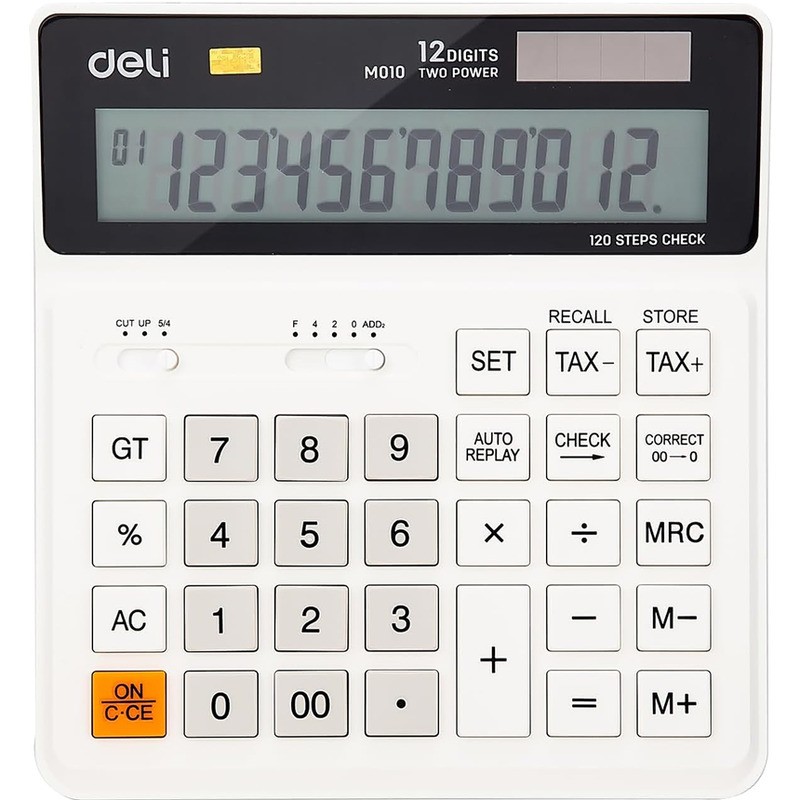 Kalkulator Deli M01010 Biały