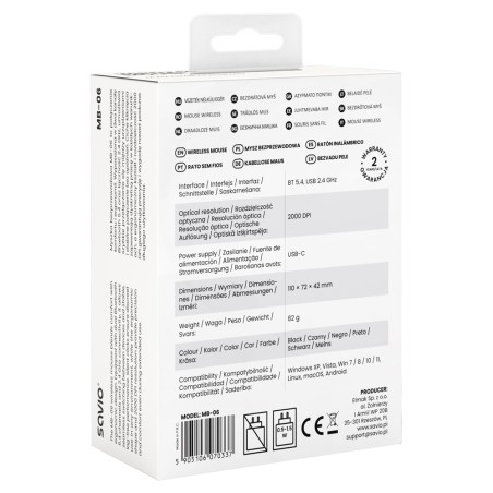 Savio Mysz Bezprzewodowa Bt 2.4 Ghz Ergonomiczna Mb-06