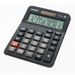 Casio Kalkulator Biurowy Mx-12B, 12-Cyfrowy,106,5X147Mm, Czarny
