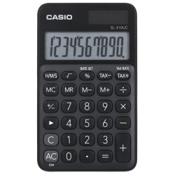 Casio Kalkulator Kieszonkowy Sl-310Uc-Bk Czarny, 10 Cyfrowy Wyświetlacz