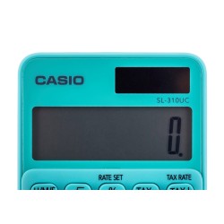 Casio Kalkulator Kieszonkowy  Sl-310Uc-Gn Box, 10-Cyfrowy, 70X118Mm, Kartonik, Zielony