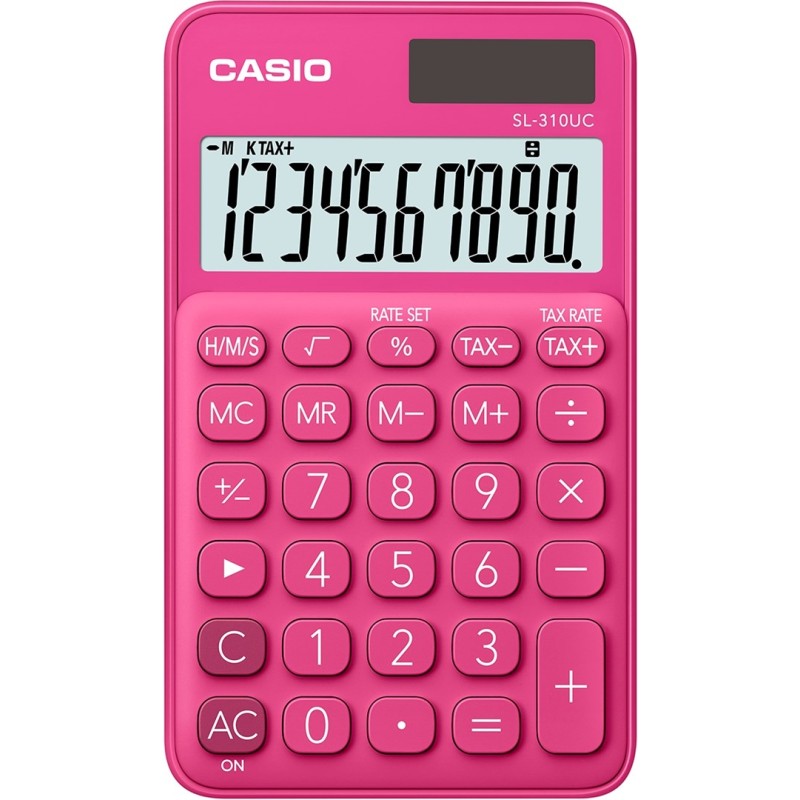 Casio Kalkulator Kieszonkowy Sl-310Uc-Rd Czerwony, 10 Cyfrowy Wyświetlacz