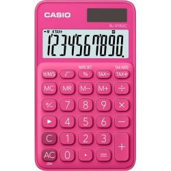 Casio Kalkulator Kieszonkowy Sl-310Uc-Rd Czerwony, 10 Cyfrowy Wyświetlacz