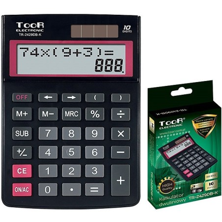 Kalkulator Toor Tr-2429Db-K Czarny