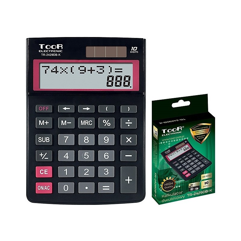 Kalkulator Toor Tr-2429Db-K Czarny
