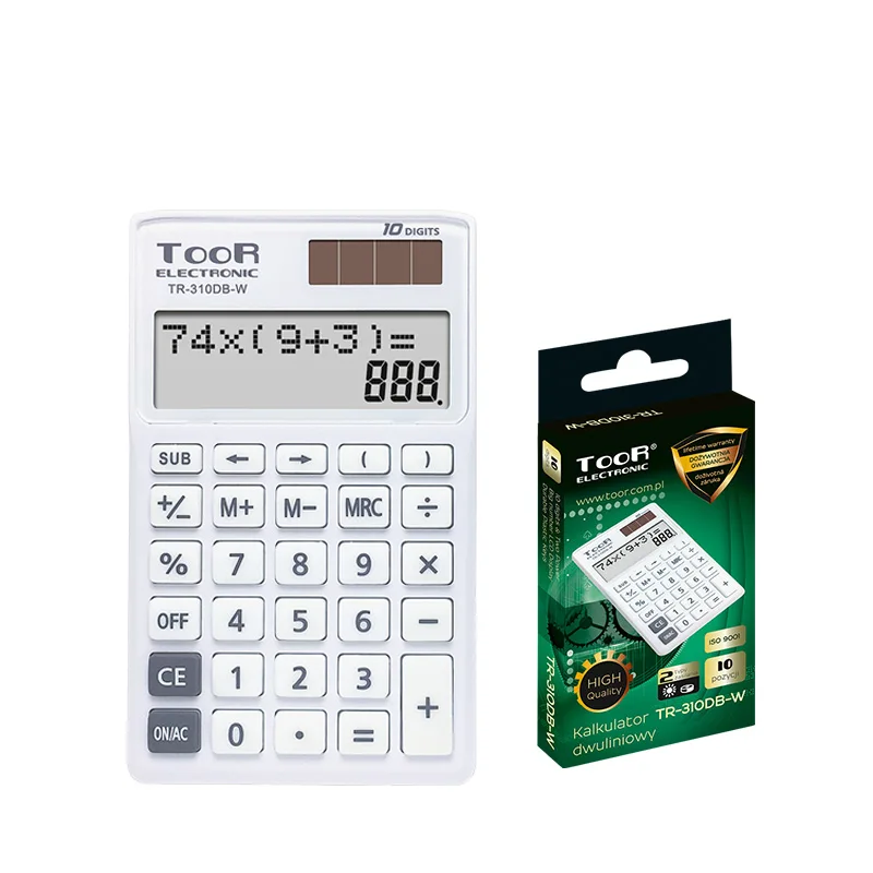 Kalkulator Dwuliniowy Toor Tr-310Db-W 10-Pozycyjny 120-1904 (X)