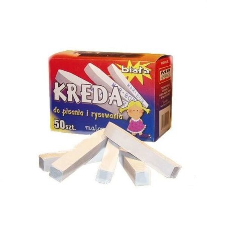 Kreda Szkolna Biała 50 Szt. B4  Mar-Bor