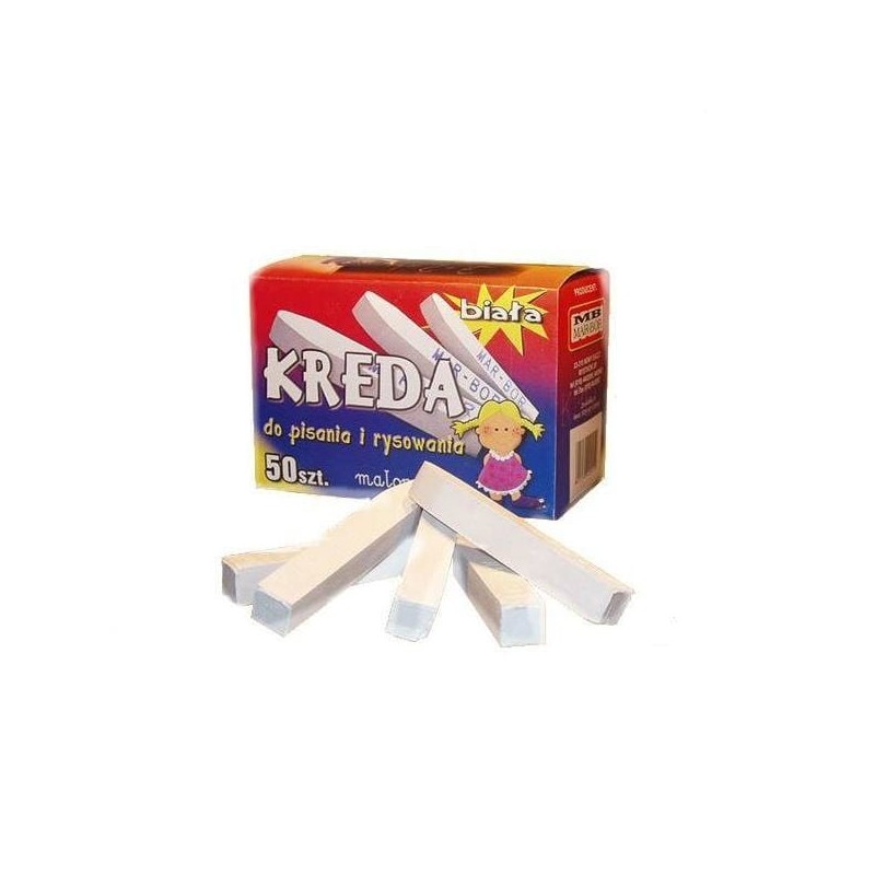Kreda Szkolna Biała 50 Szt. B4  Mar-Bor