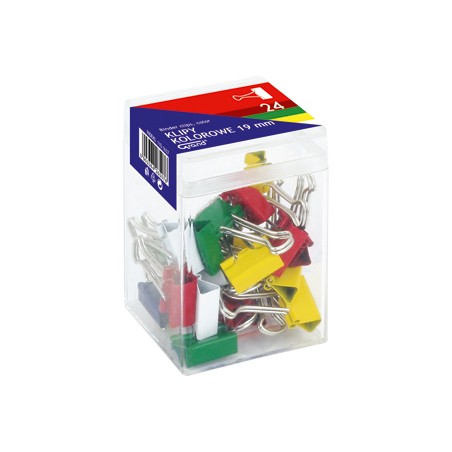 Klip 19Mm Mix Kolorów Plastikowe Op.24Szt Grand 110-1637