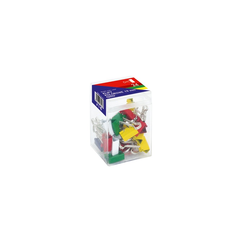 Klip 19Mm Mix Kolorów Plastikowe Op.24Szt Grand 110-1637