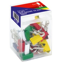 Klip 19Mm Mix Kolorów Plastikowe Op.24Szt Grand 110-1637